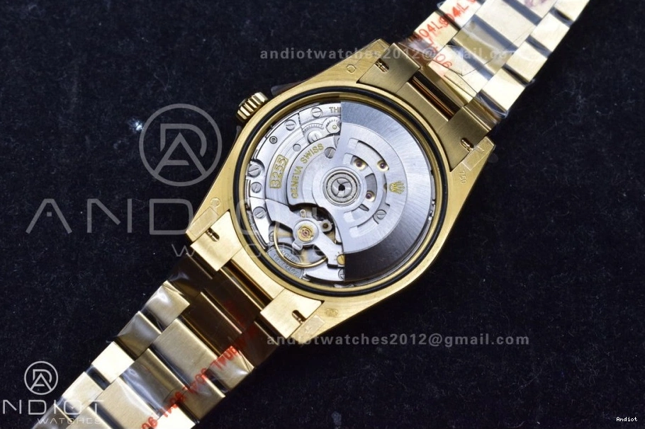 President Best vr3255 V5 on Stick Diamond 904L Gold 36 QF (Gain Dial Steel Weight) Bracelet with Edition DayDate YG 0211